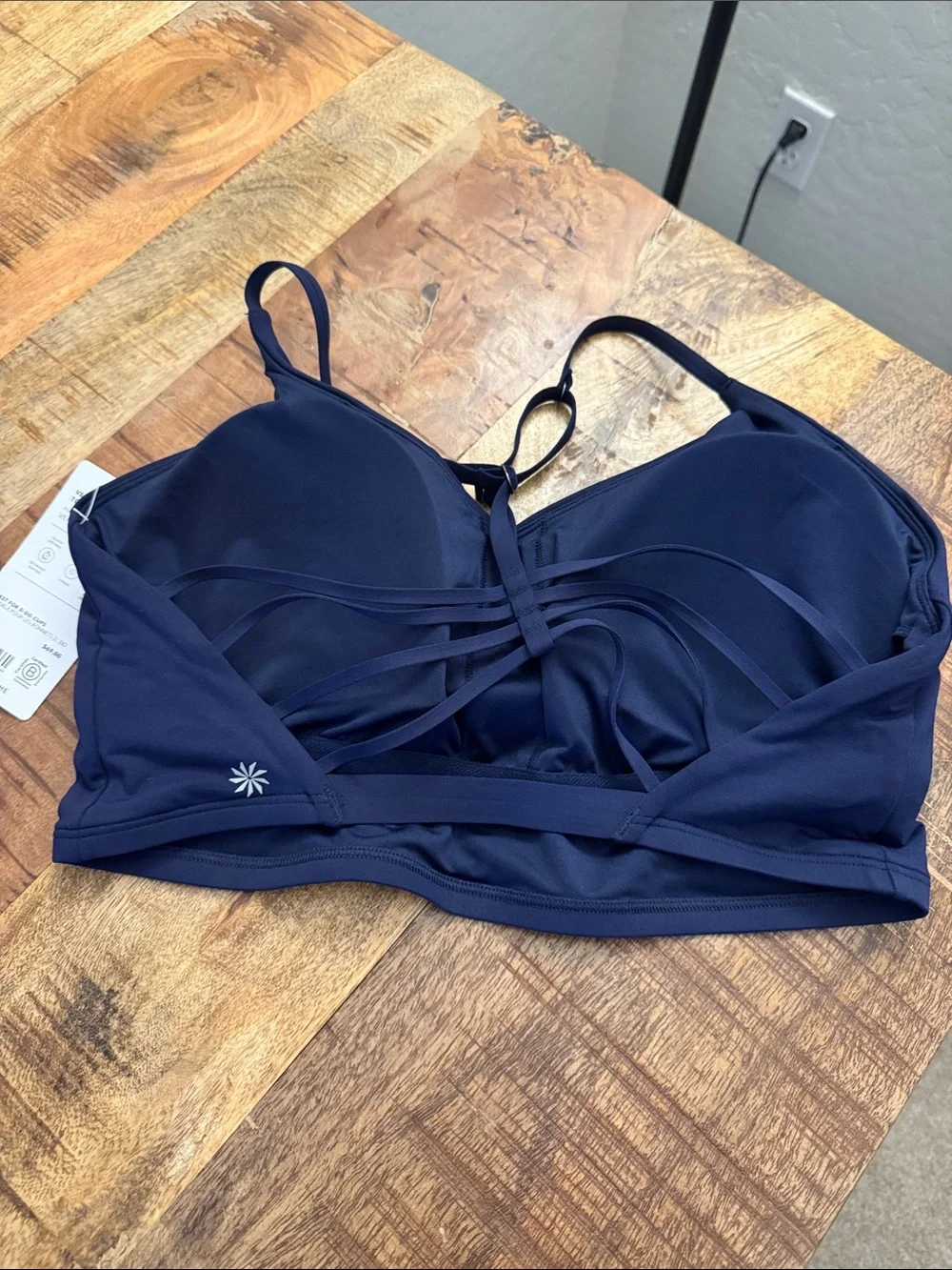 Athleta Navy Multi-Strap Swim Top - Picture 2 of 6